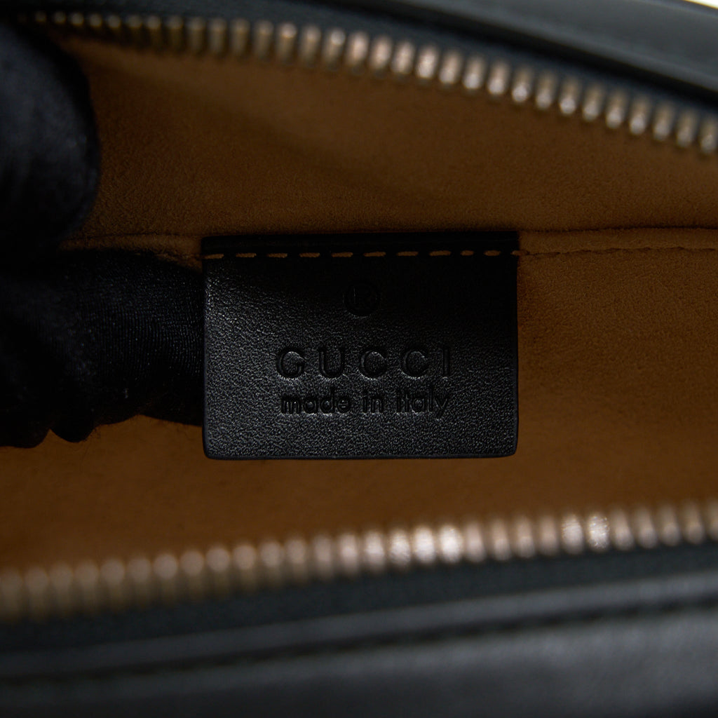 GUCCI SIZE95 MARMONT BELT BAG BLACK GHW