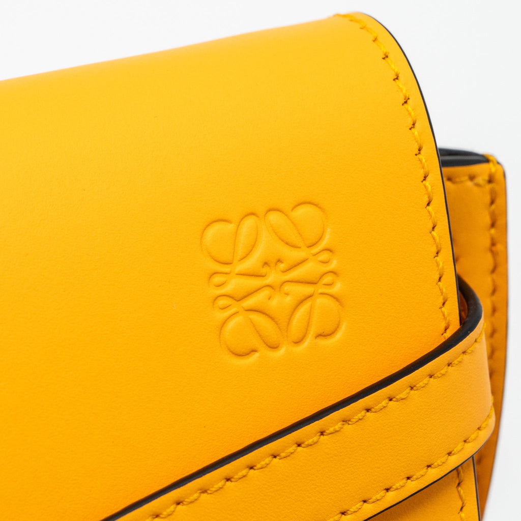 LOEWE MINI GATE DUAL BAG CALFSKIN MANDARIN LGHW