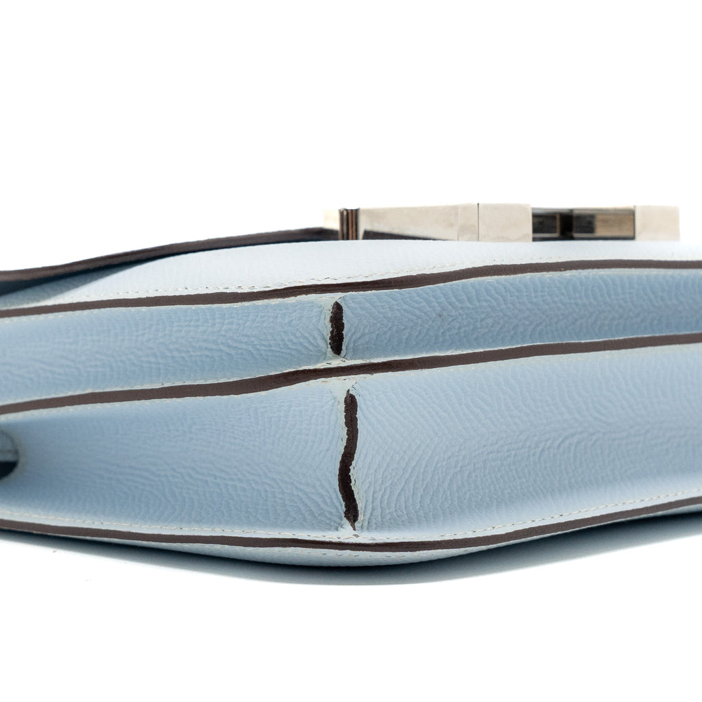 HERMES MINI CONSTANCE EPSOM BLUE BRUME SHW