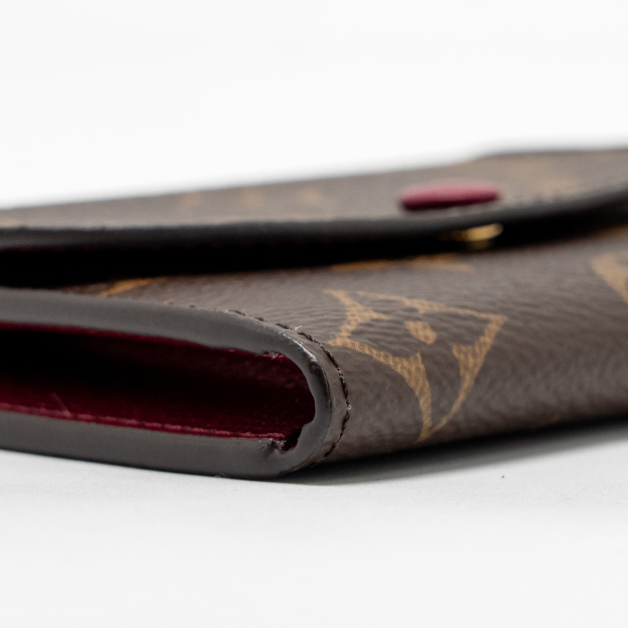 LOUIS VUITTON ROSALIE COIN PURSE MONOGRAM CANVAS FUCHSIA, KEY POUCH DAMIER EBENE GHW(SELL IN A SET)