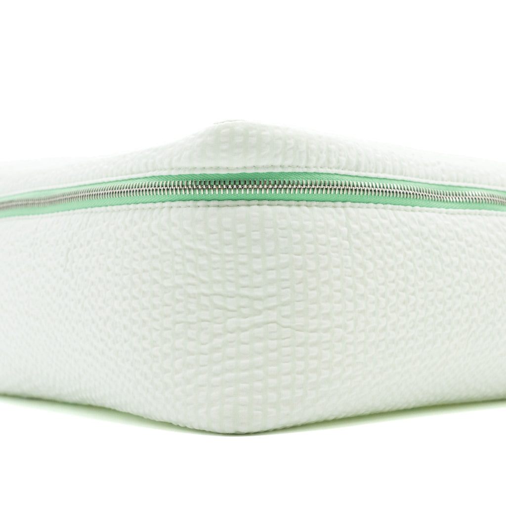 HERMES TOOGO CABRIOLE CASE, MEDIUM MODEL COTTON VERT AQUA SHW
