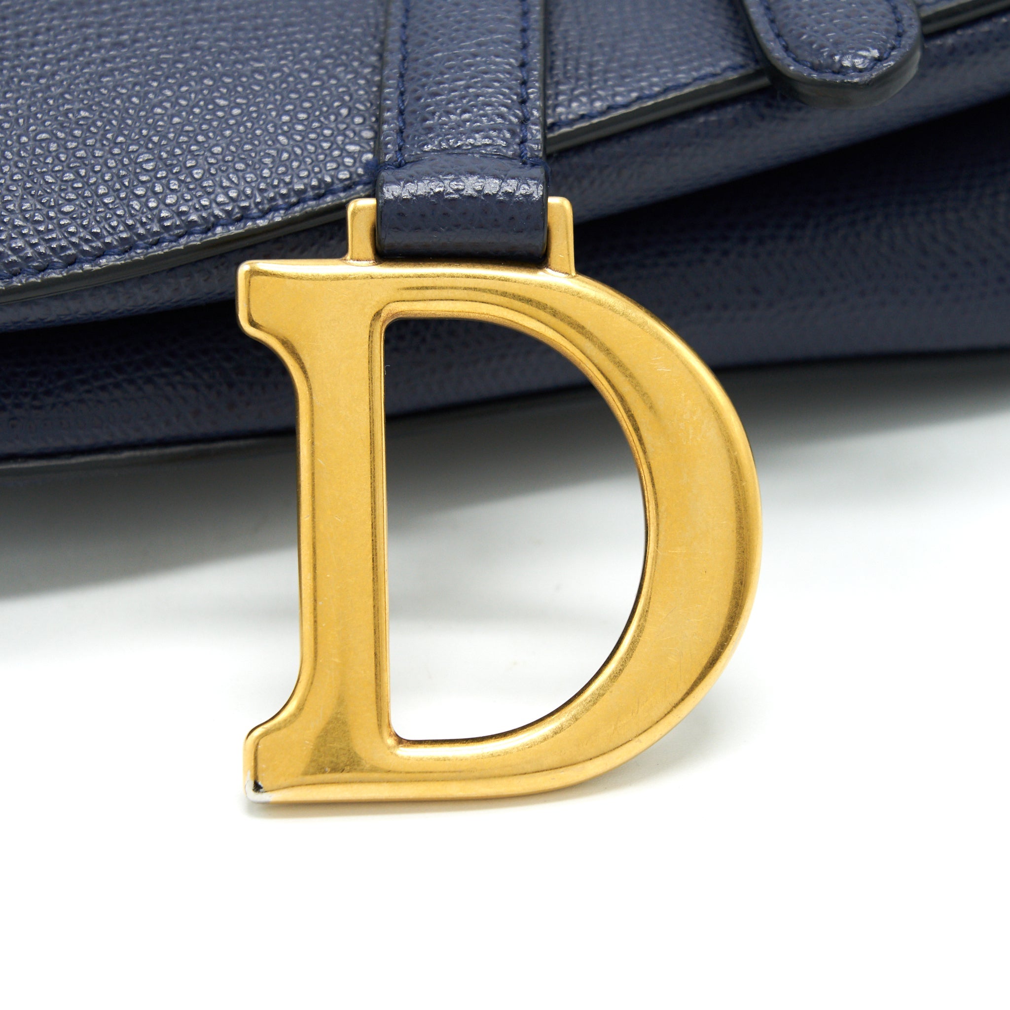 CHRISTIAN DIOR MEDIUM SADDLE BAG INDIGO BLUE