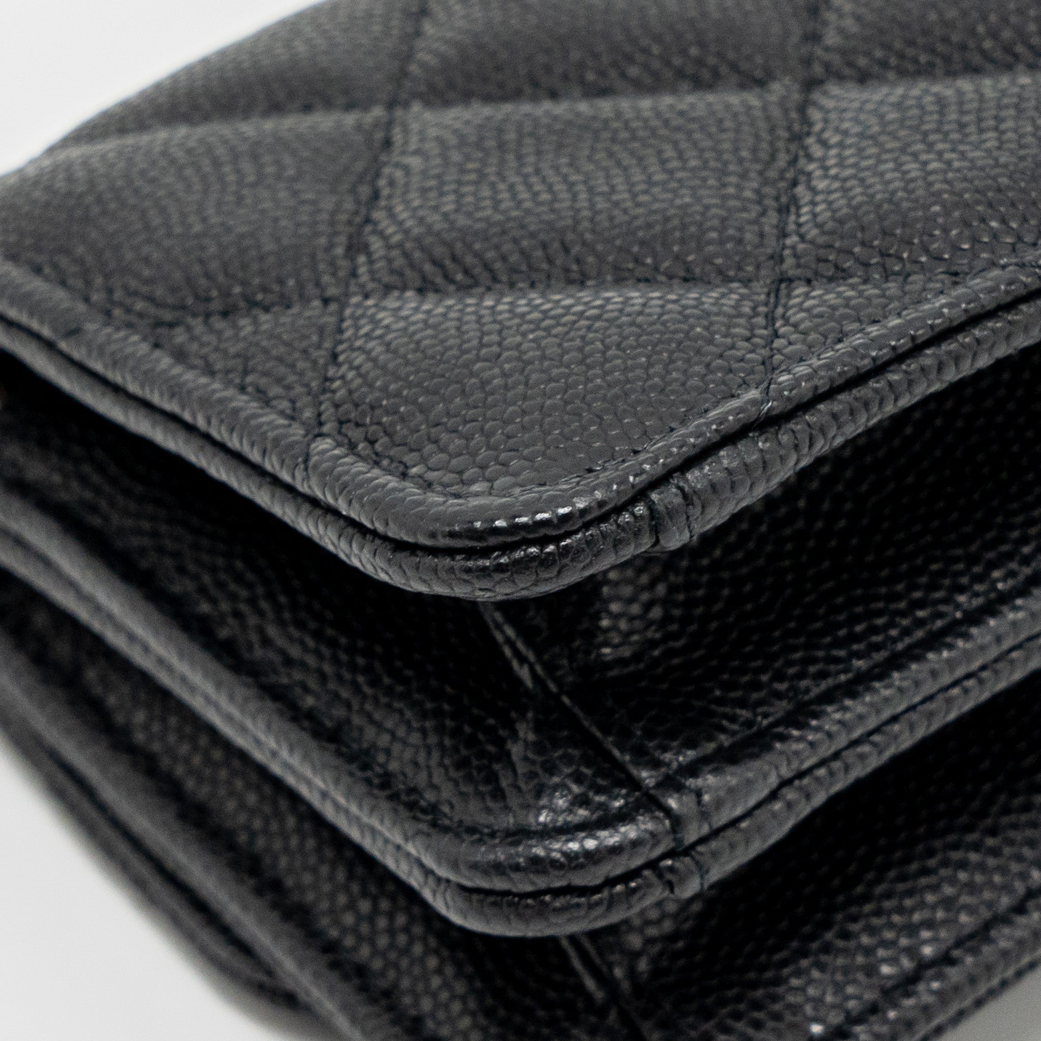 CHANEL 22S MINI CLUTCH WITH CHAIN CAVIAR BLACK SHW