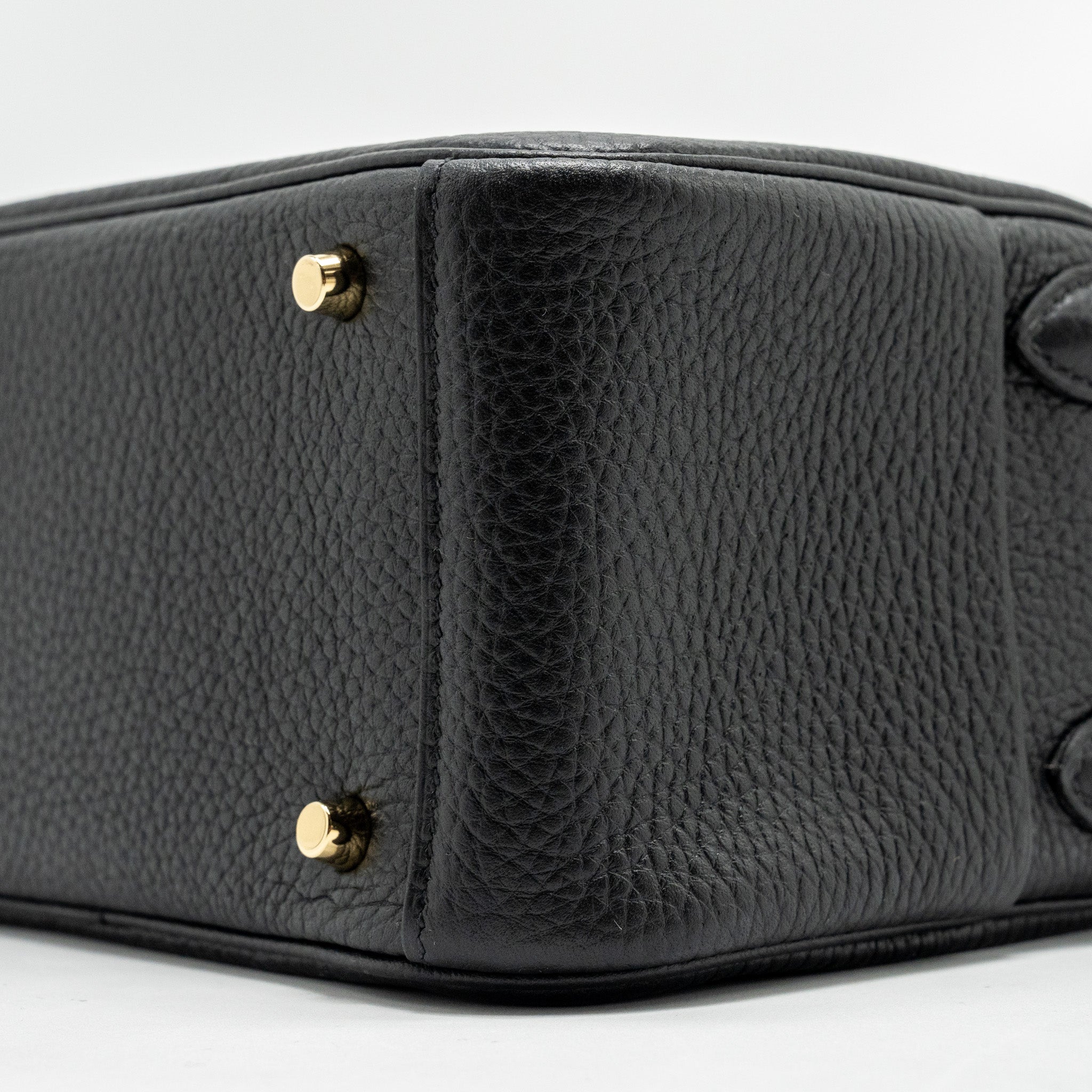 HERMES MINI LINDY CLEMENCE BLACK GHW