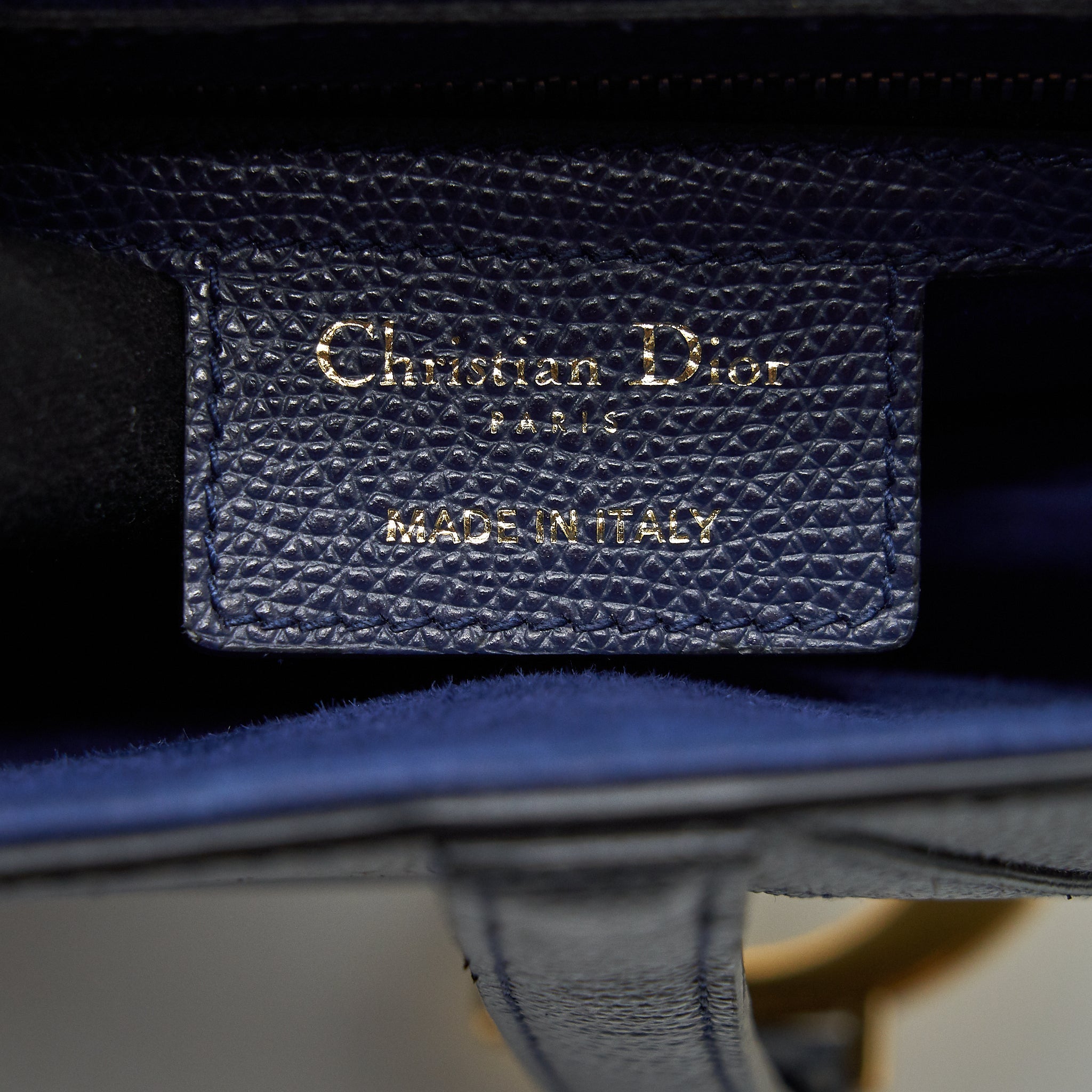 CHRISTIAN DIOR MEDIUM SADDLE BAG INDIGO BLUE