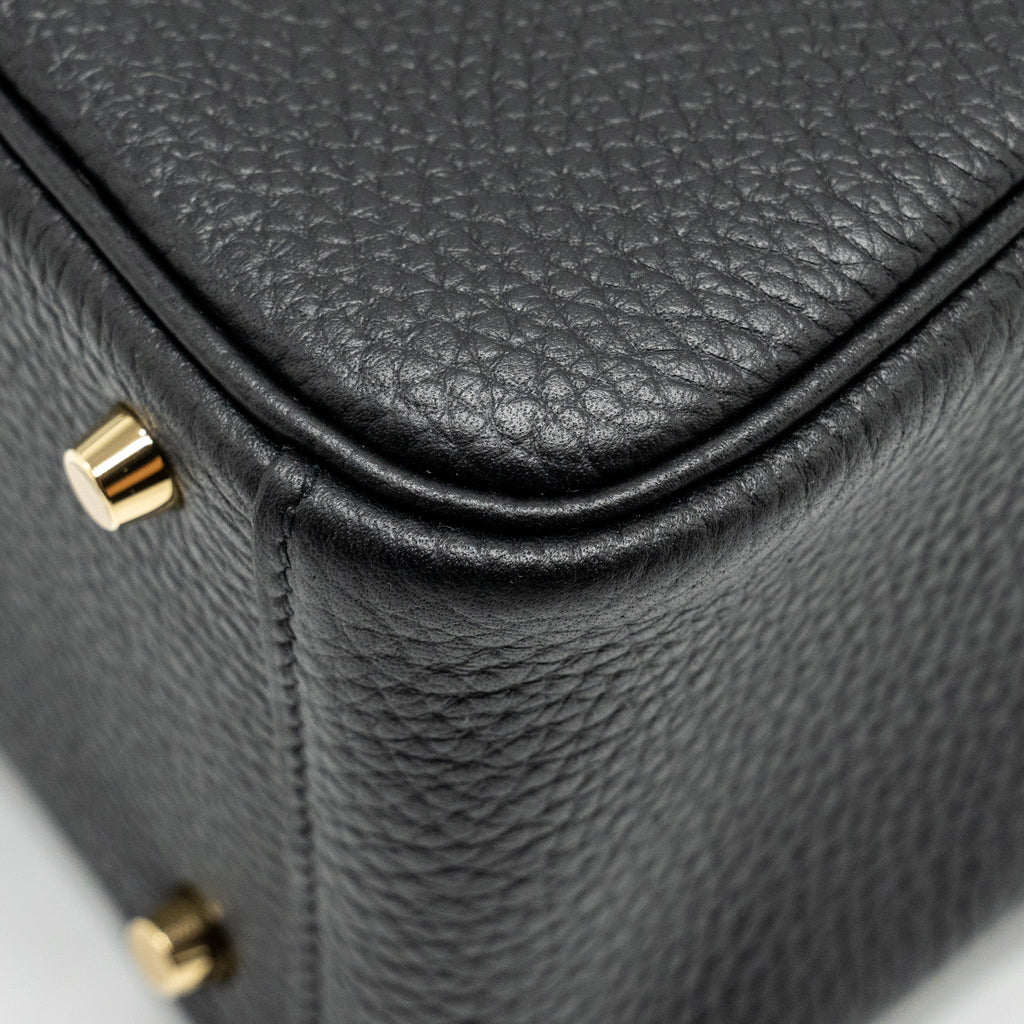 HERMES MINI LINDY CLEMENCE BLACK GHW