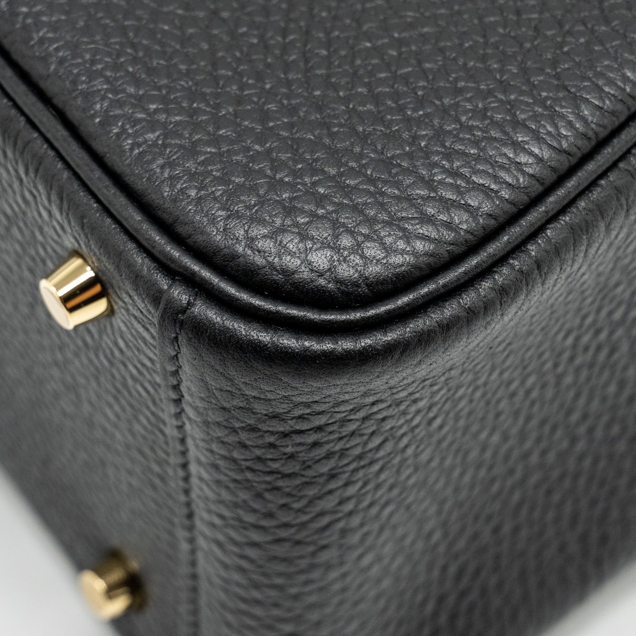 HERMES MINI LINDY CLEMENCE BLACK GHW