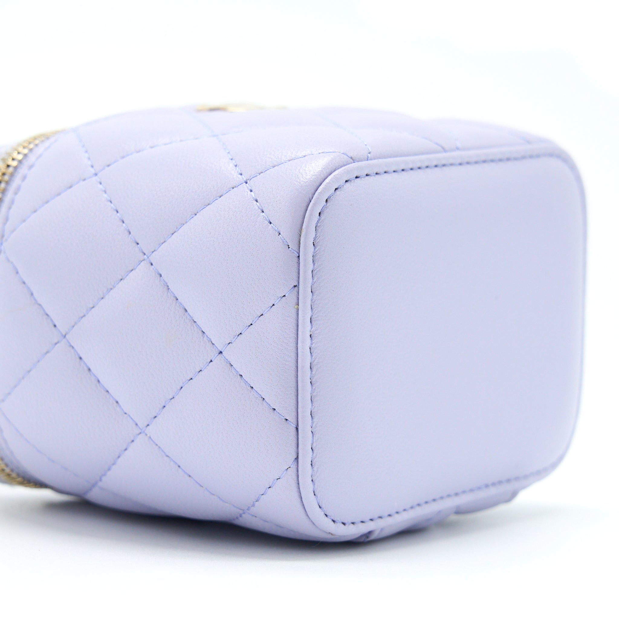 CHANEL TOP HANDLE MINI VANITY CASE LIGHT PURPLE LGHW