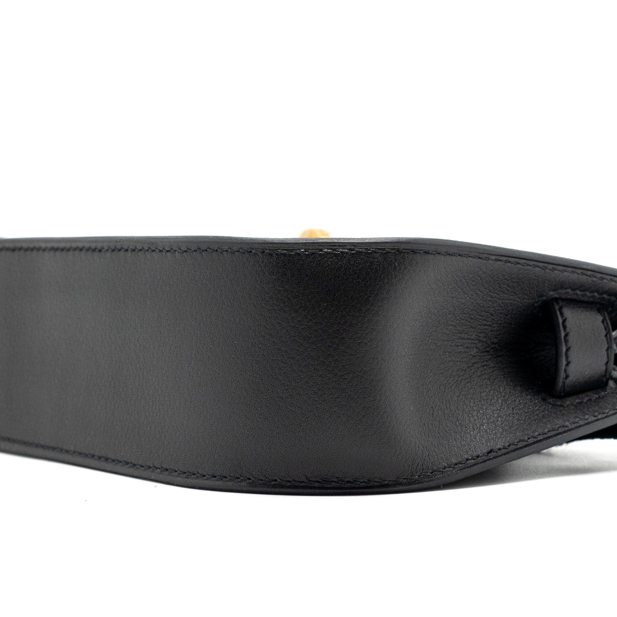 HERMES MINI JYPSIERE EVERGRAIN BLACK GHW