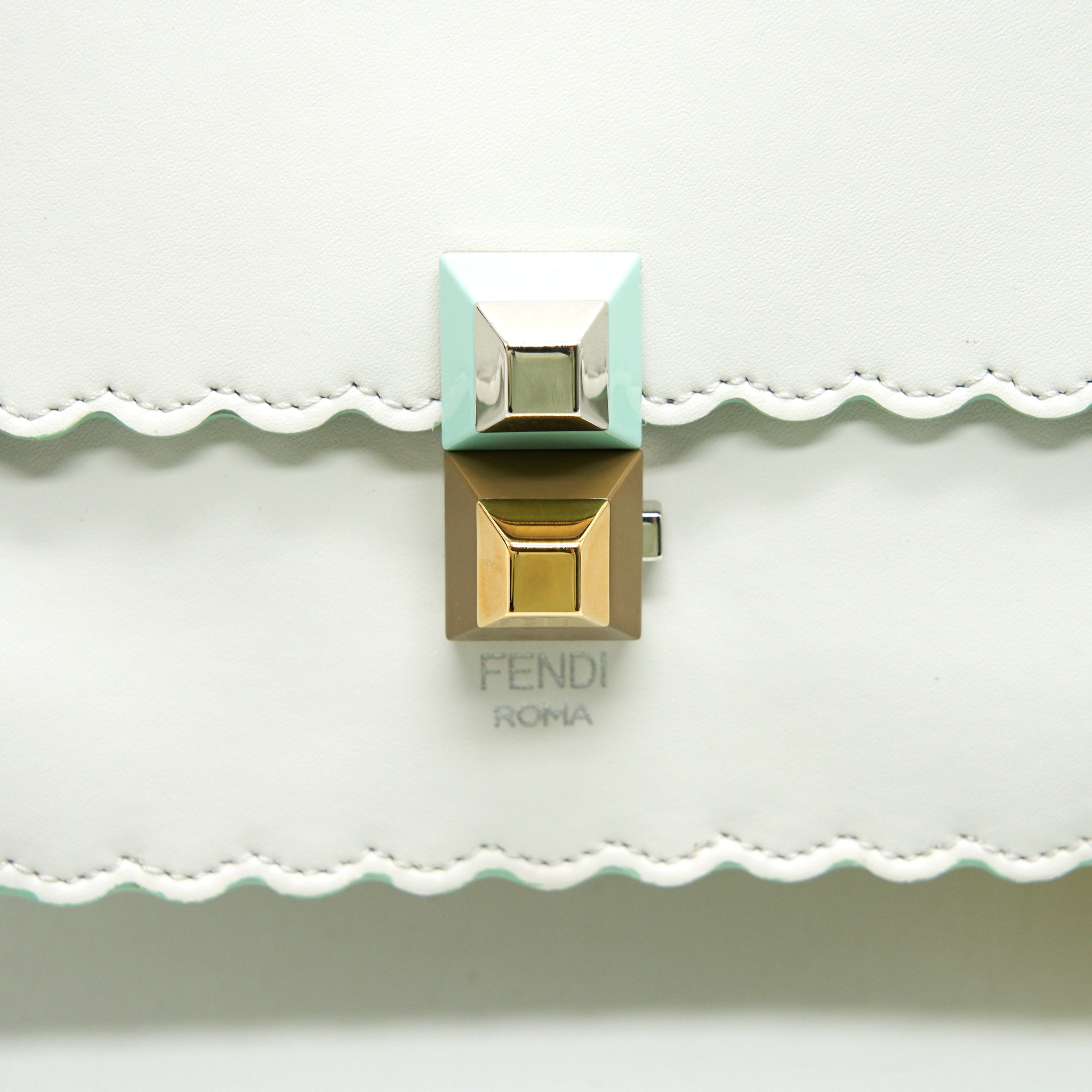 FENDI RUNWAY SMALL KAN I WITH STRAPS AND BAG CHARM
