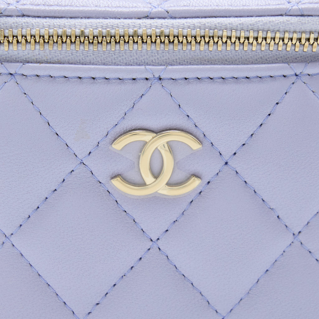 CHANEL TOP HANDLE MINI VANITY CASE LIGHT PURPLE LGHW
