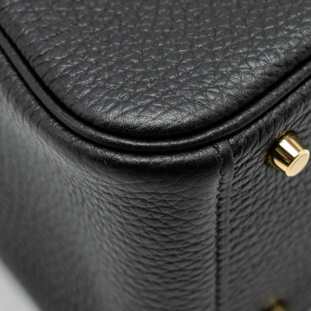 HERMES MINI LINDY CLEMENCE BLACK GHW