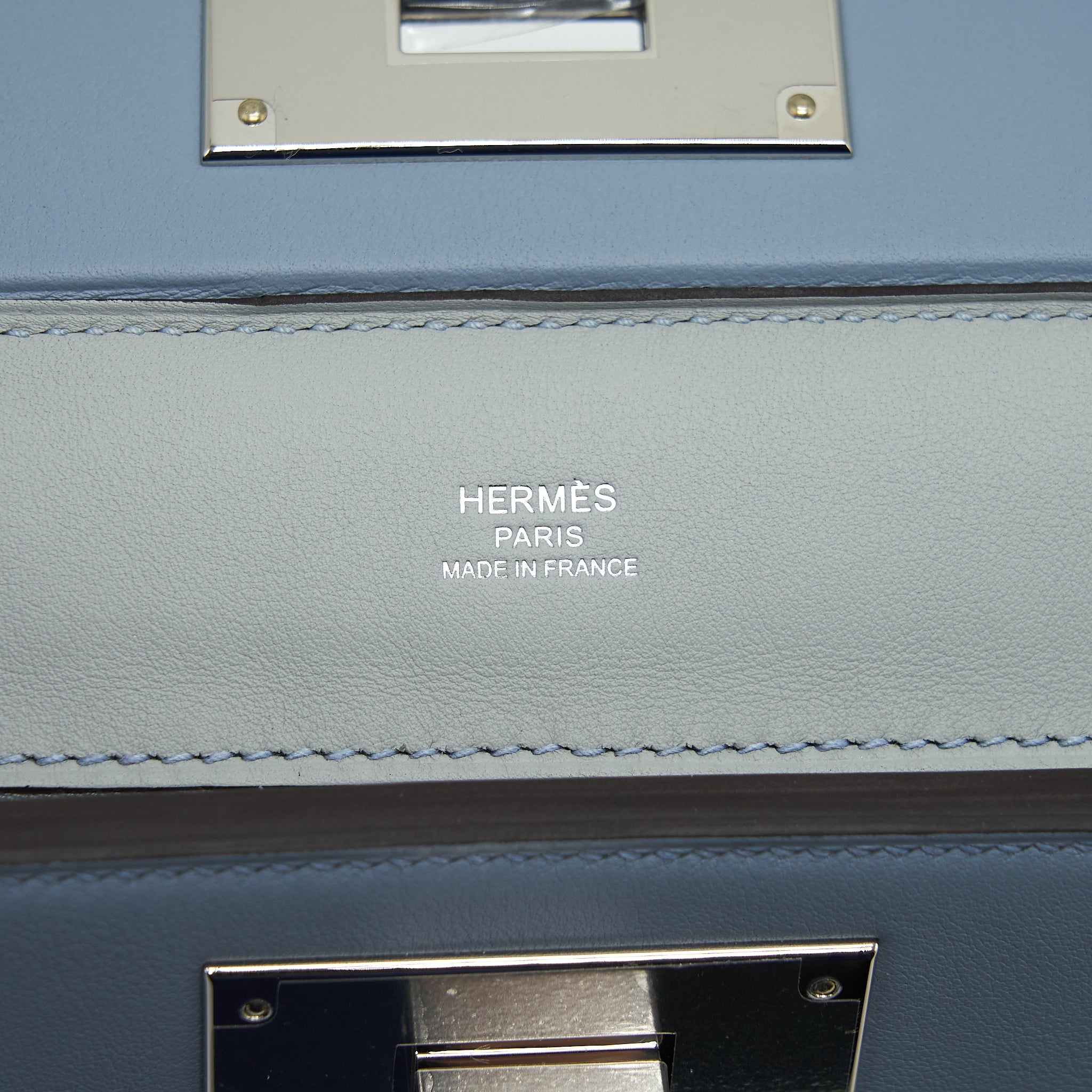 HERMES MINI 24/24 2424-21 BAG SWIFT/ EVERCOLOR BLUE LINE SHW