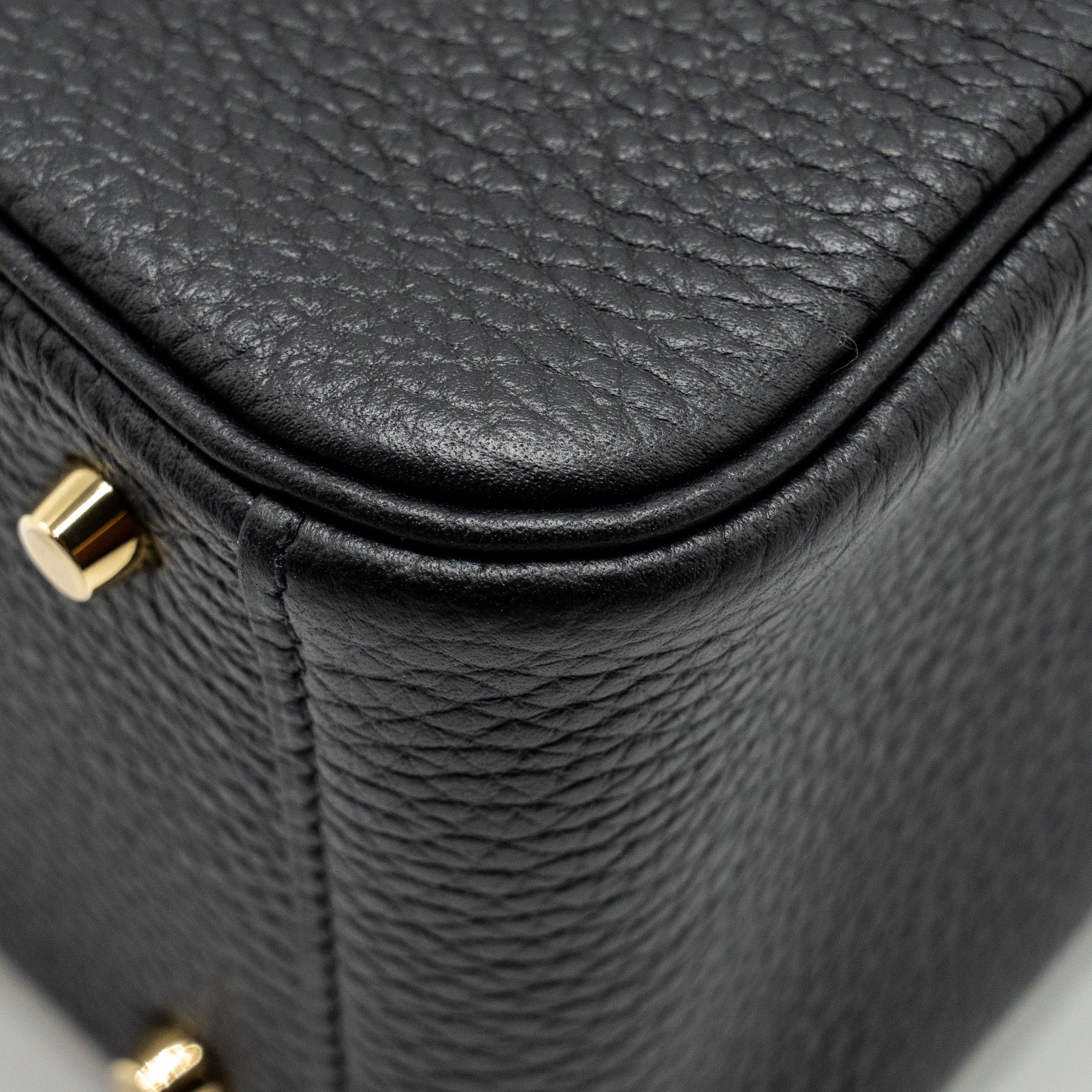 HERMES MINI LINDY CLEMENCE BLACK GHW