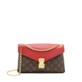LOUIS VUITTON PALLAS CHAIN HANDBAG MONOGRAM CANVAS RED