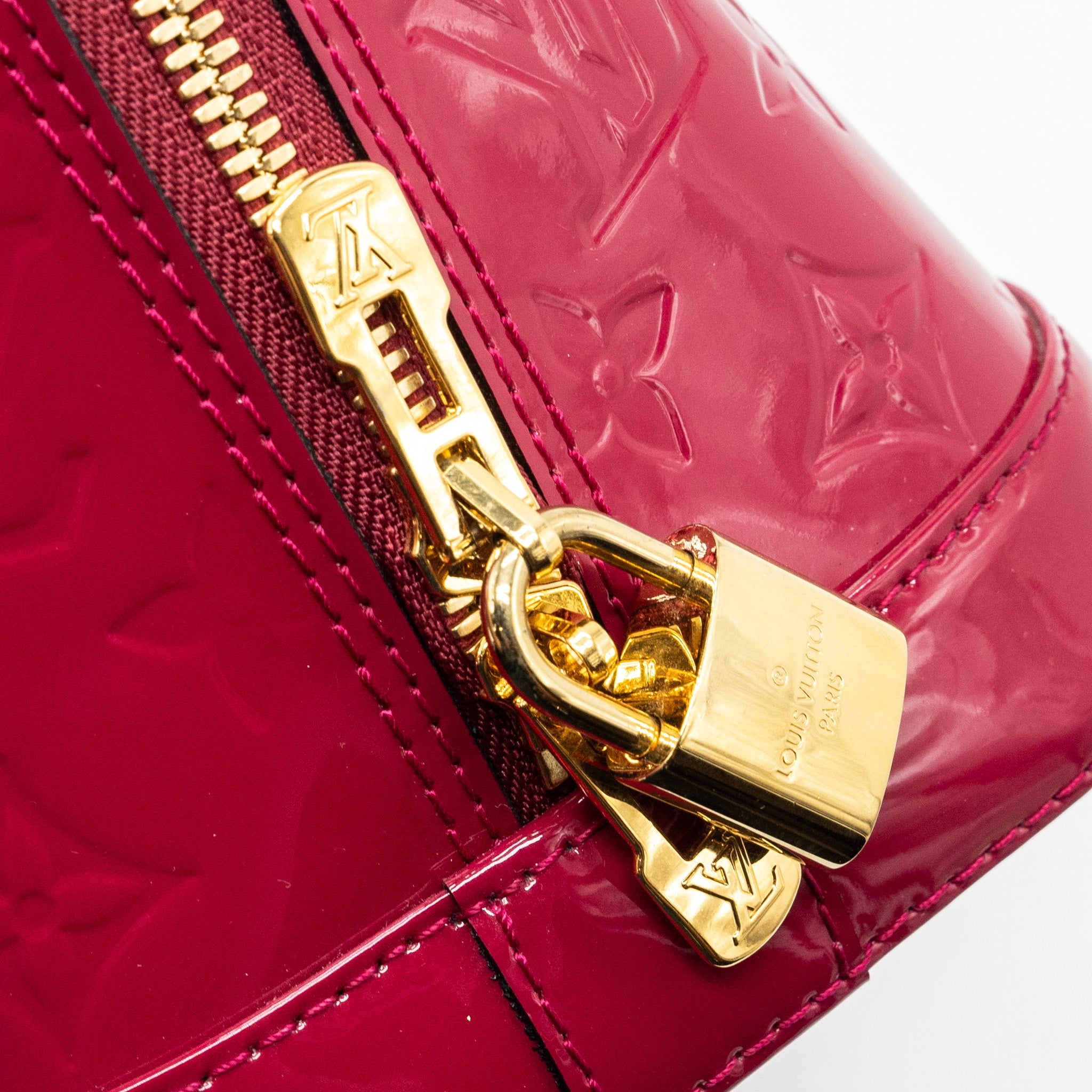 LOUIS VUITTON ALMA PM PATENT LEATHER INDIAN ROSE GHW