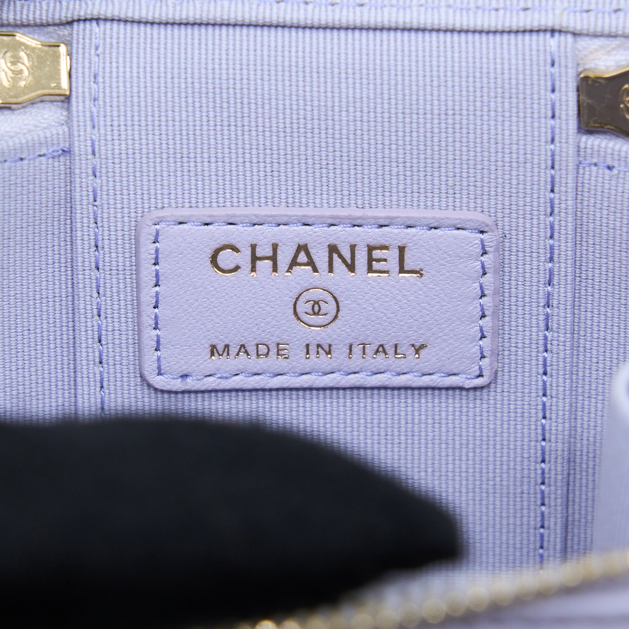 CHANEL TOP HANDLE MINI VANITY CASE LIGHT PURPLE LGHW