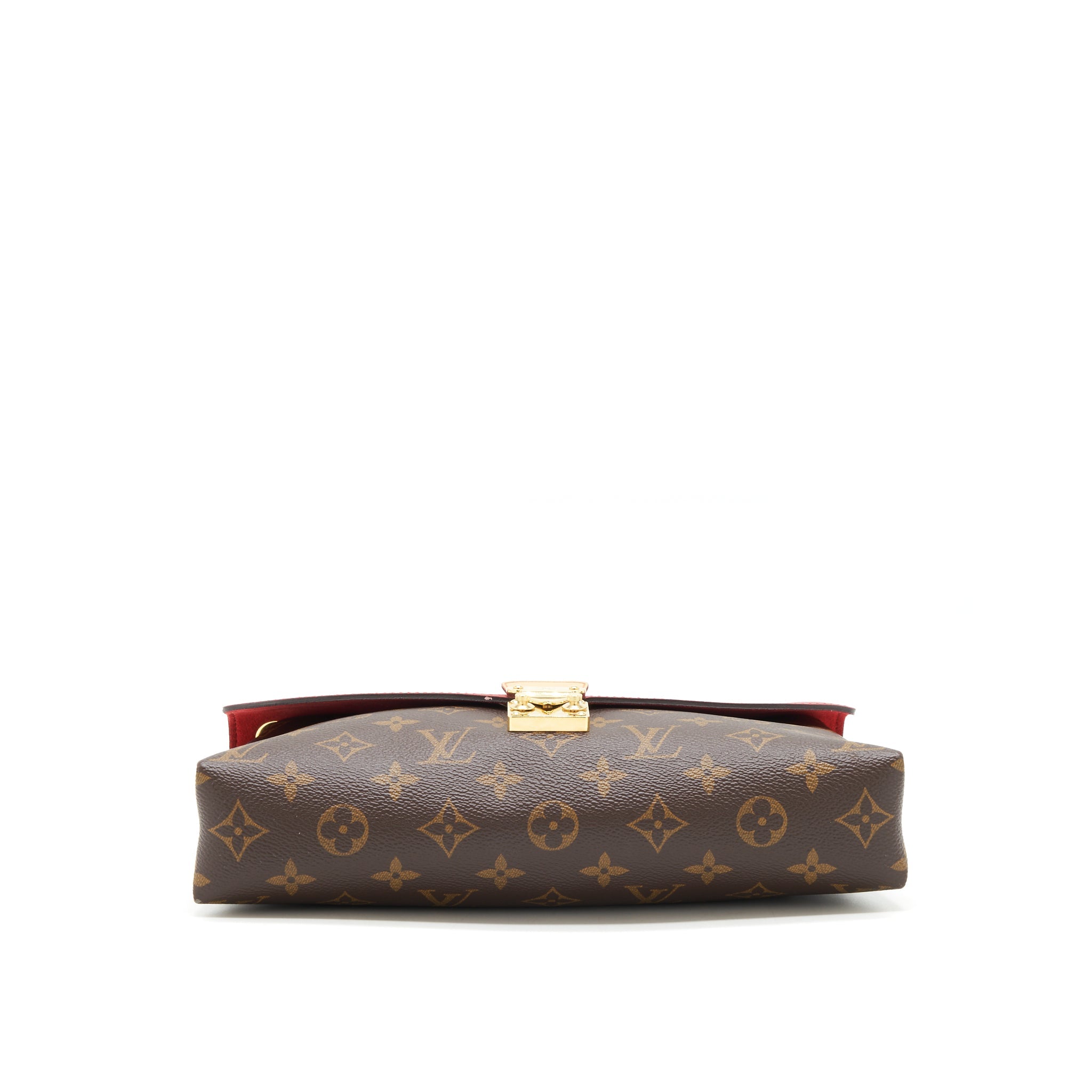 LOUIS VUITTON PALLAS CHAIN HANDBAG MONOGRAM CANVAS RED