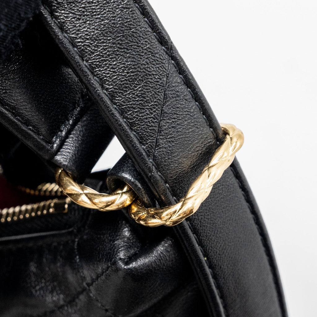 CHANEL 22B HOBO BAG LAMBSKIN BLACK GHW (MICROCHIP)