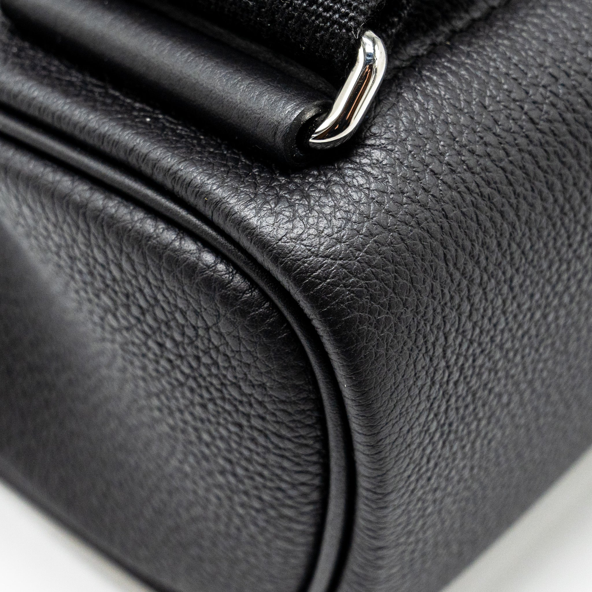 HERMES SPECIAL ORDER HAC A DOS PM BACKPACK TOGO BLACK/BLUE SAPPHIRE SHW