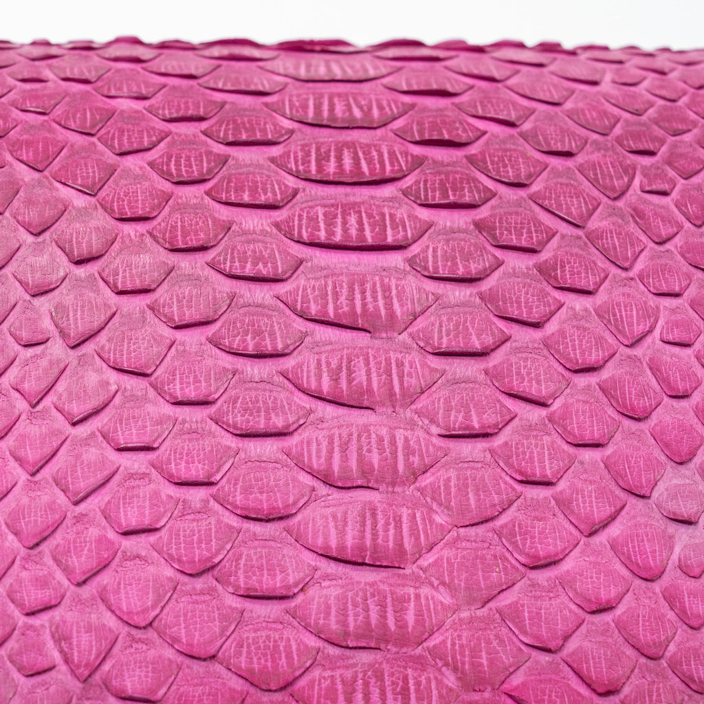 CHANEL MEDIUM BOY BAG PYTHON PINK BRUSHED SHW