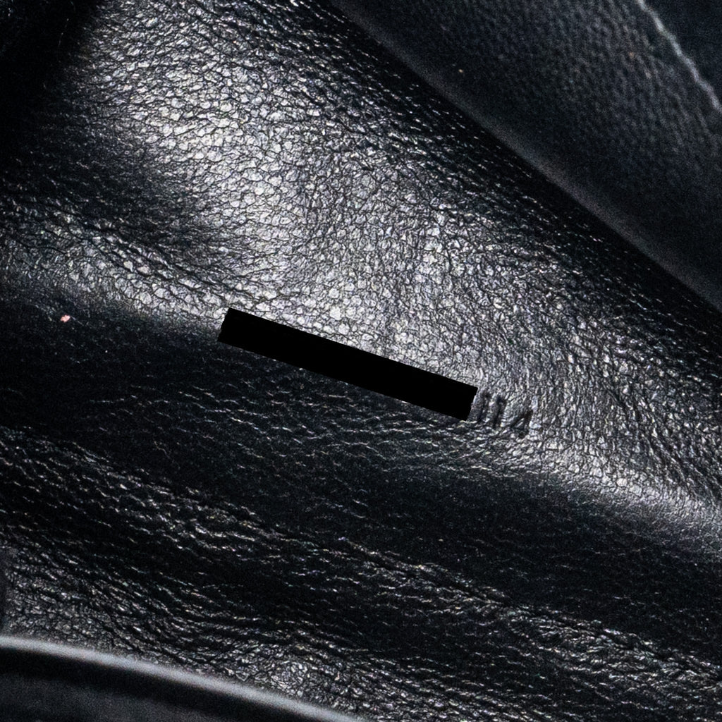 SAINT LAURENT FLAP CHAIN BAG LAMBSKIN BLACK GHW