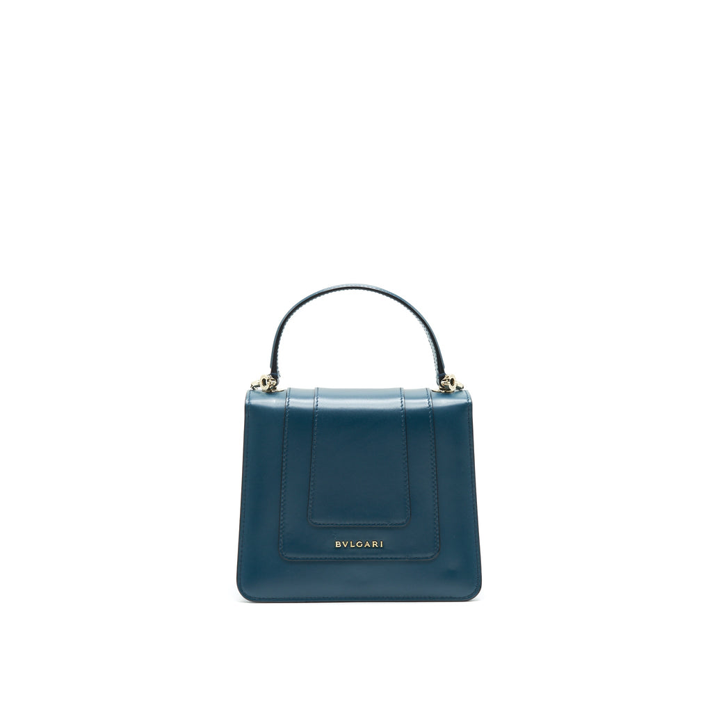 BVLGARI SERPENTI FOREVER TOP HANDLE BAG DARK GREEN