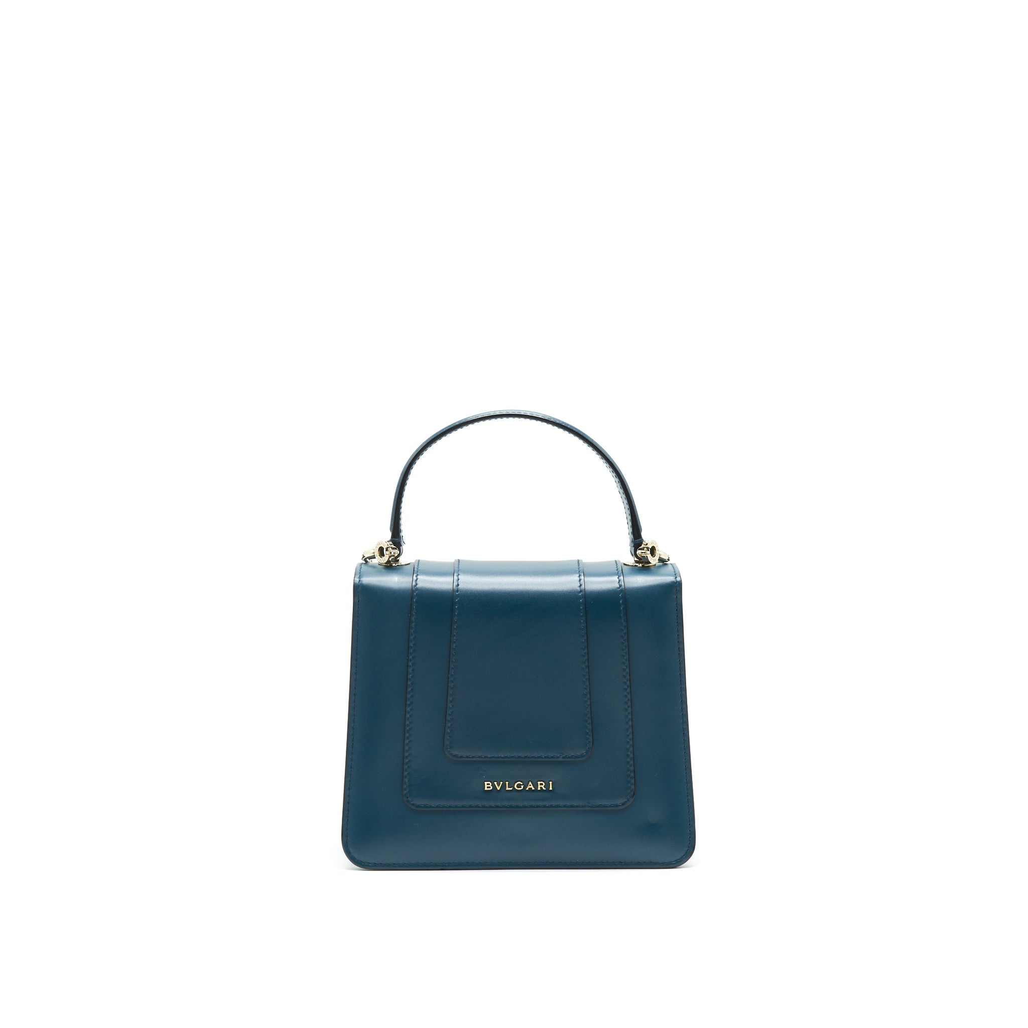 BVLGARI SERPENTI FOREVER TOP HANDLE BAG DARK GREEN