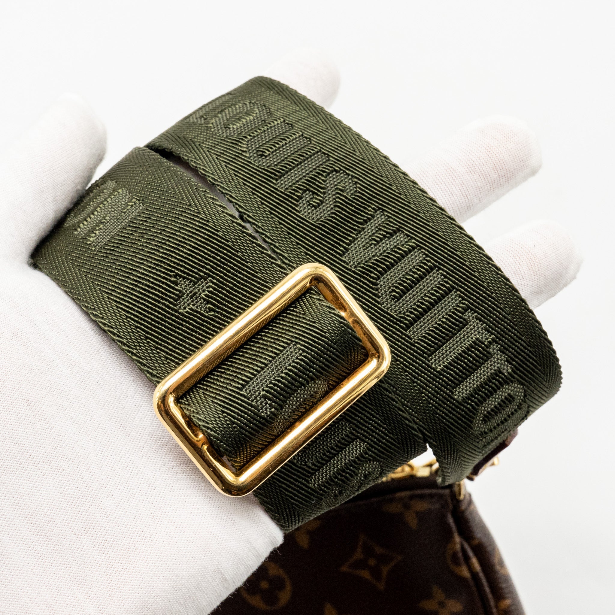 LOUIS VUITTON MULTI POCHETTE ACCESSORIES KHAKI STRAP MONOGRAM CANVAS GHW