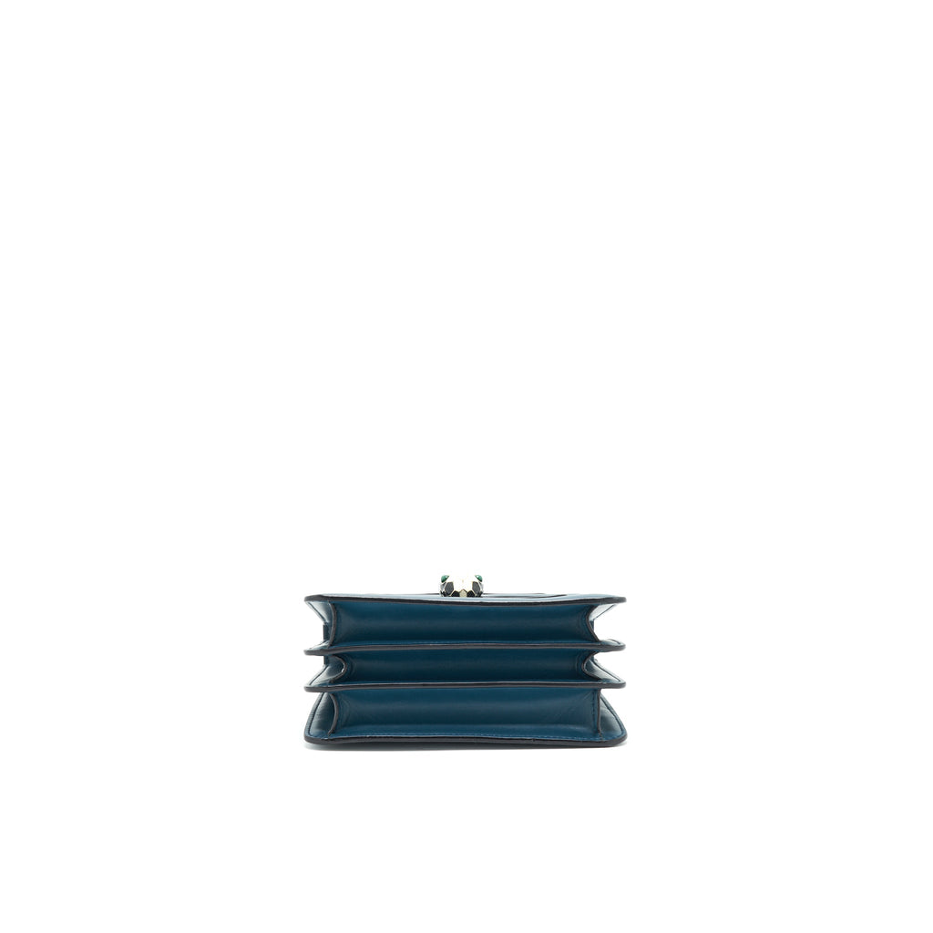 BVLGARI SERPENTI FOREVER TOP HANDLE BAG DARK GREEN
