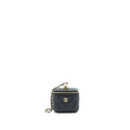 CHANEL SMALL VANITY CLUTCH WITH CHAIN WITH CC PEARL CAVIAR BLACK LGHW