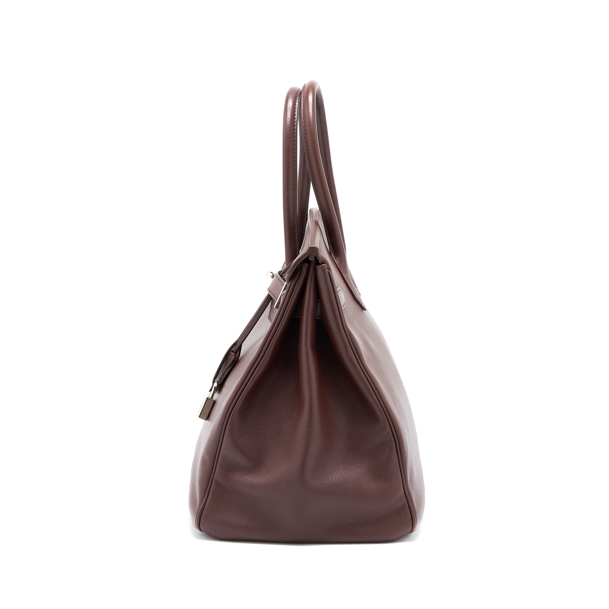 HERMES BIRKIN 35 EVERGRAIN BORDEAUX SHW