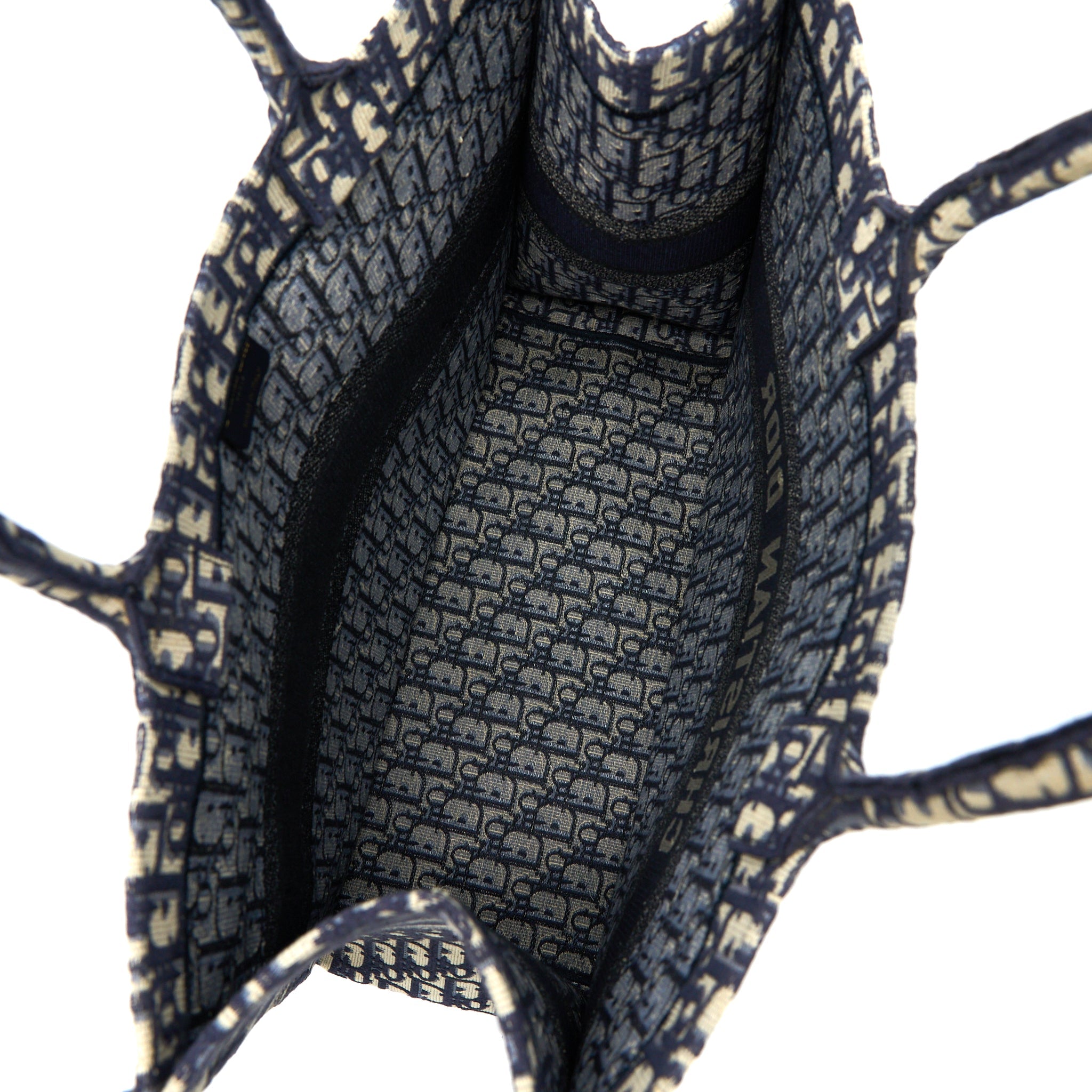 DIOR LARGE BOOK TOTE BLUE BLUE OBLIQUE JACQUARD