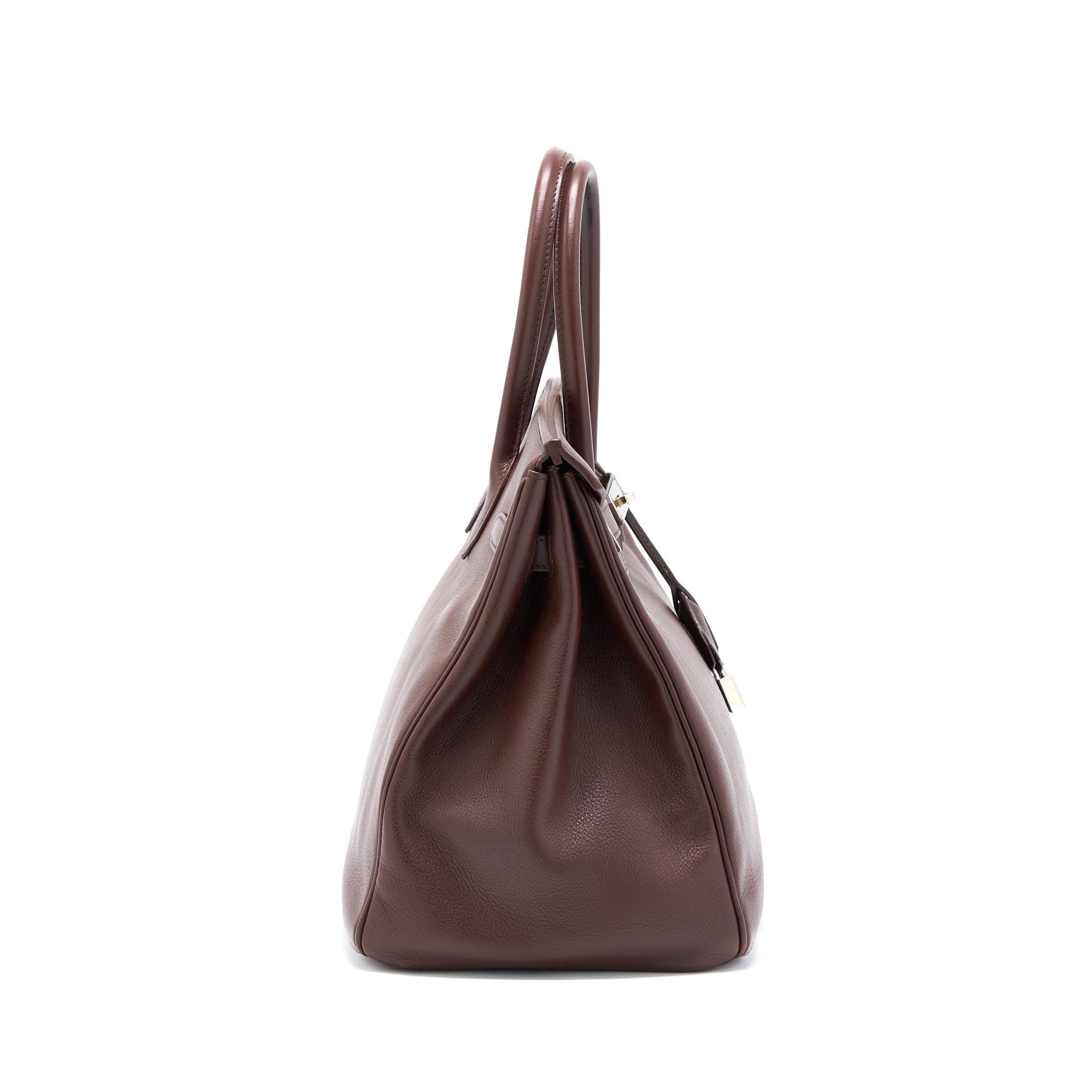 HERMES BIRKIN 35 EVERGRAIN BORDEAUX SHW