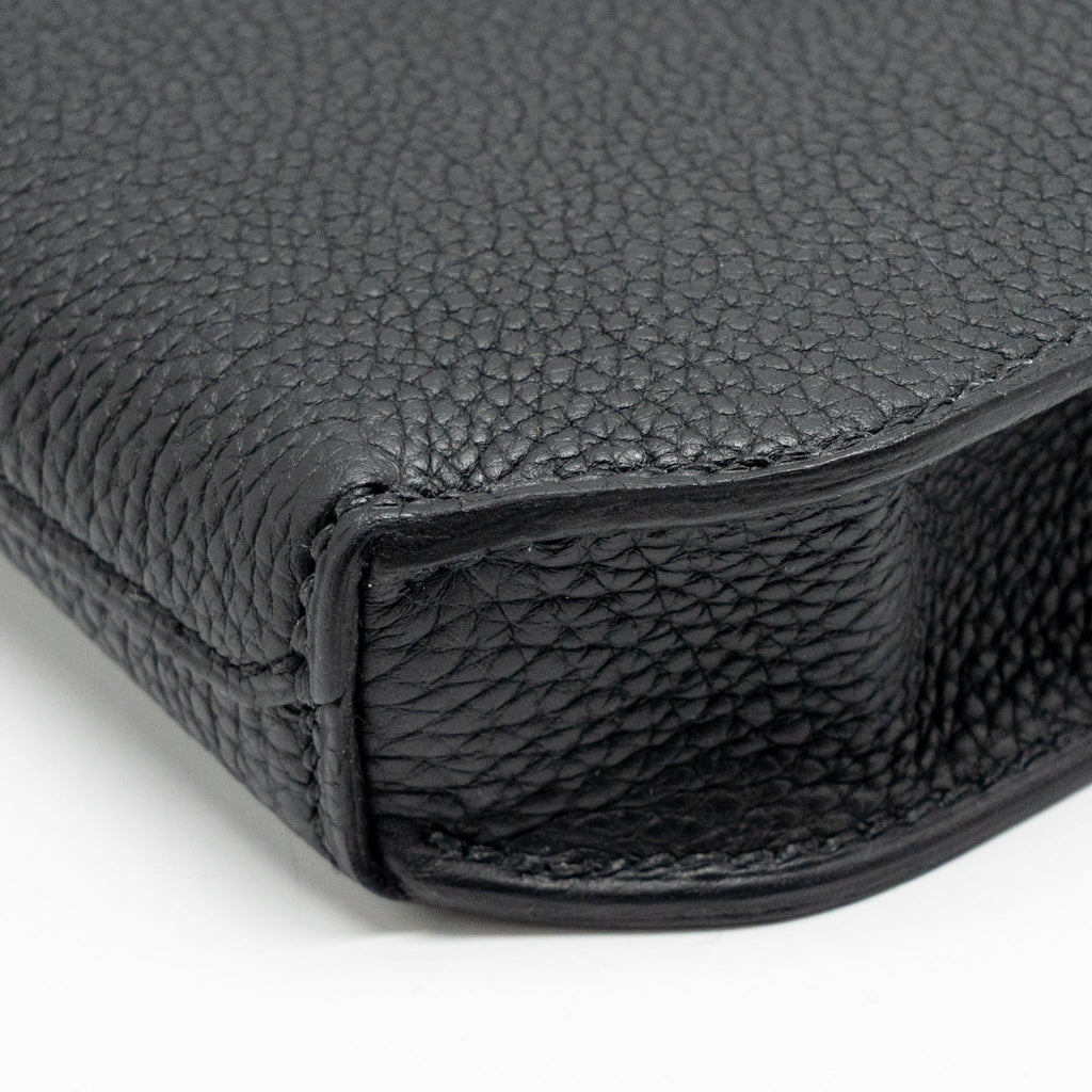 HERMES POCHETTE KELLY DEPECHES 25 TOGO SO BLACK