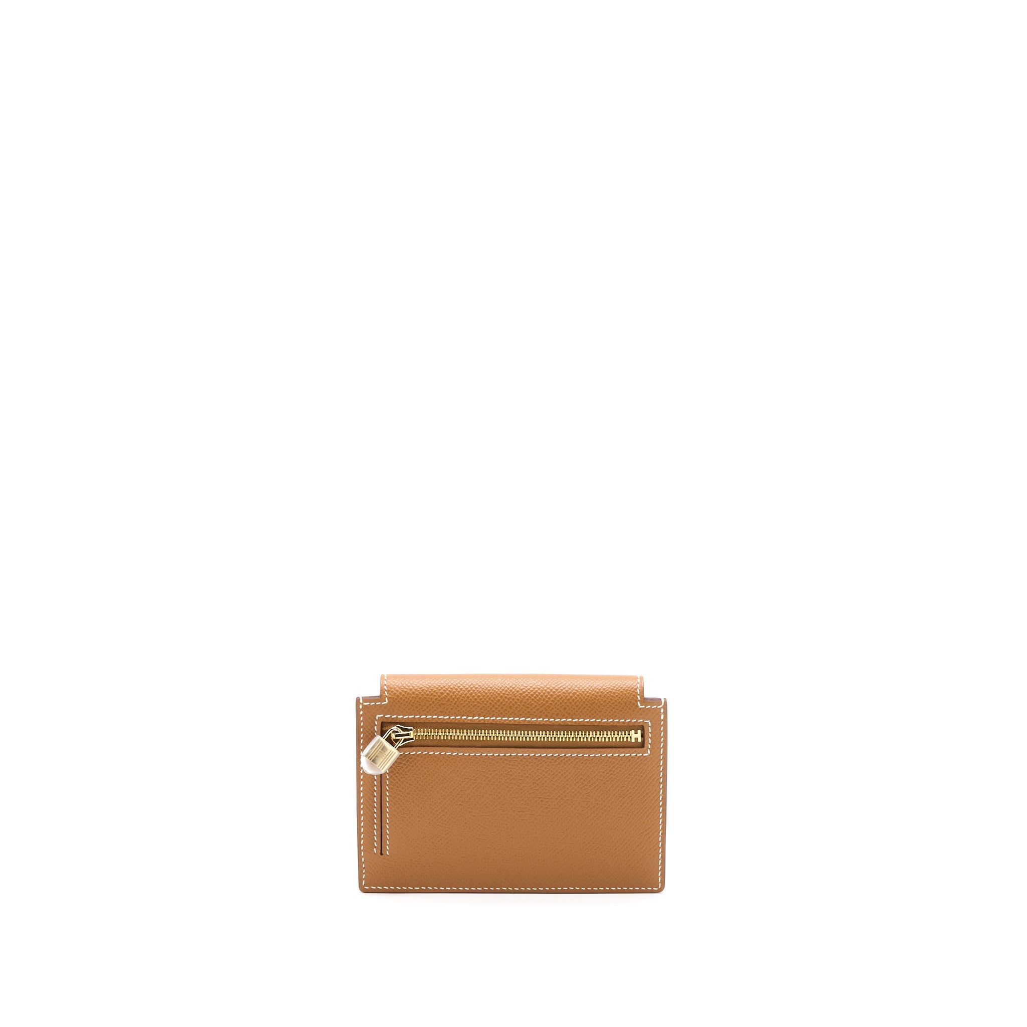 HERMES KELLY POCKET COMPACT EPSOM GOLD GHW
