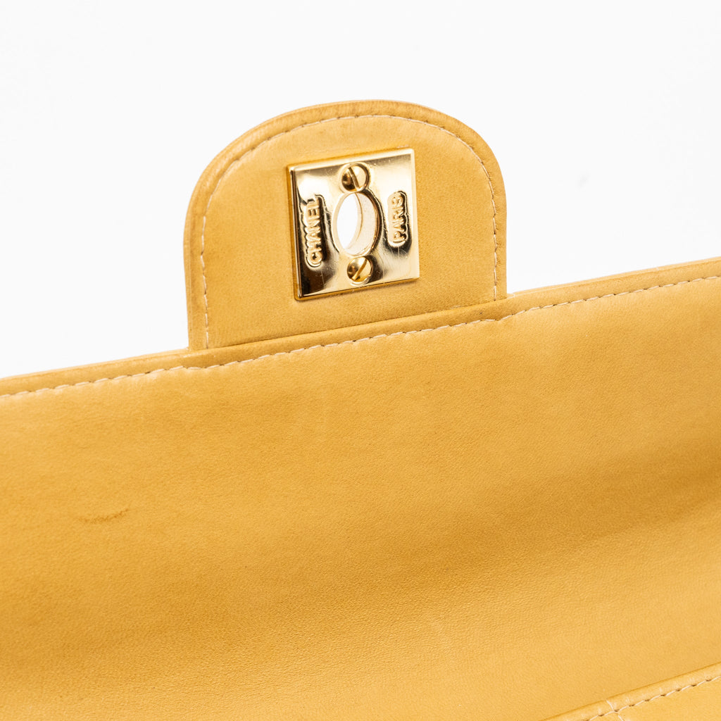 CHANEL VINTAGE FLAP BAG DARK BEIGE GHW