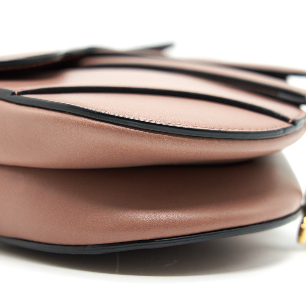 DIOR SMALL SADDLE BAG ROSE TAUPE GHW