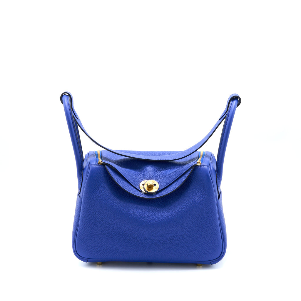 HERMES LINDY 26 CLEMENCE BLUE ROYAL GHW