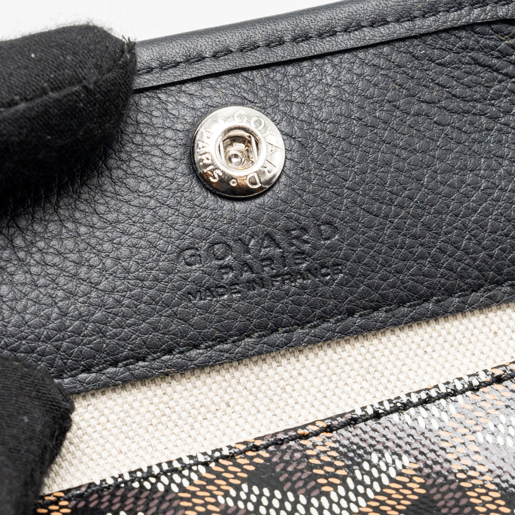 GOYARD MINI ANJOU TOTE BAG GOYARDLINE CANVAS / CALFSKIN BLACK SHW
