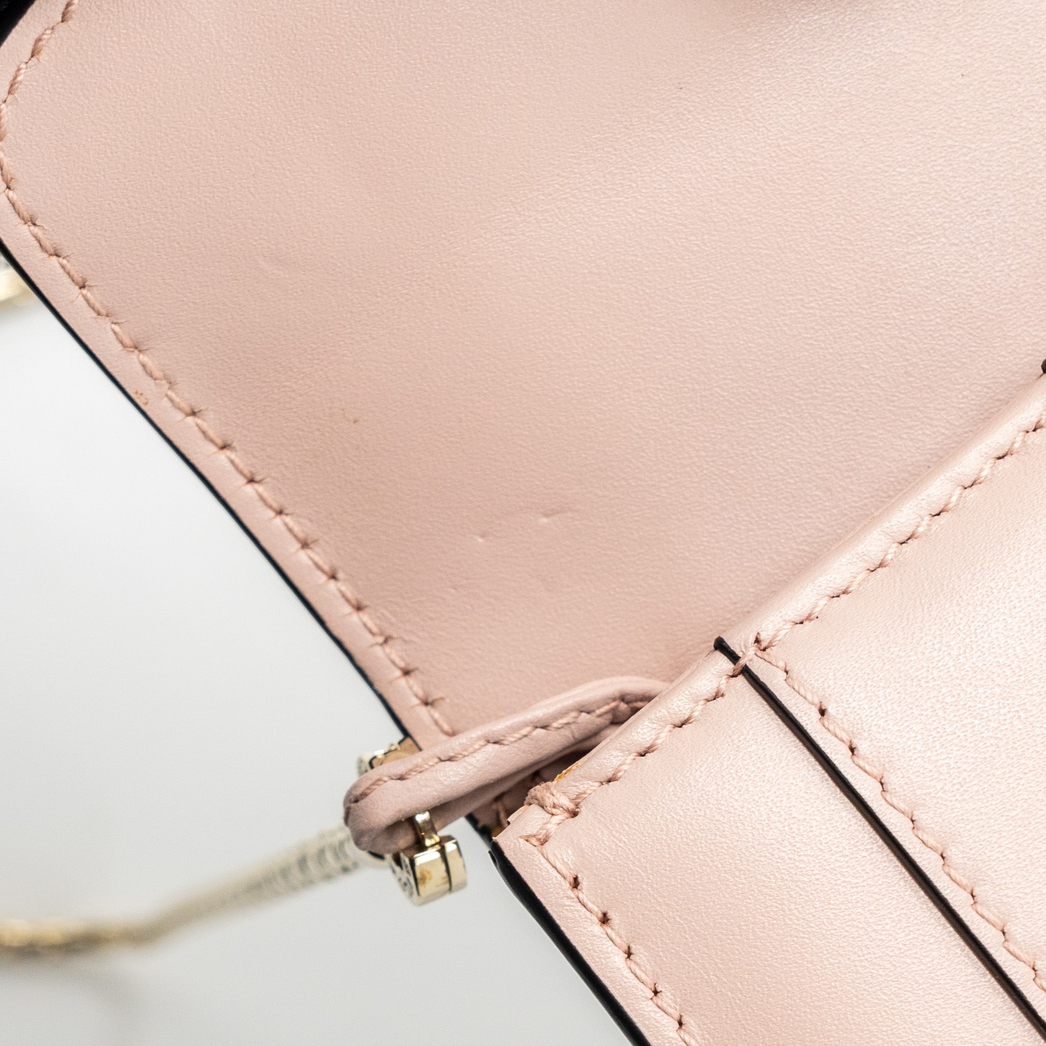 BVLGARI SERPENTI FOREVER CLUTCH WITH CHAIN CALFSKIN PINK LGHW
