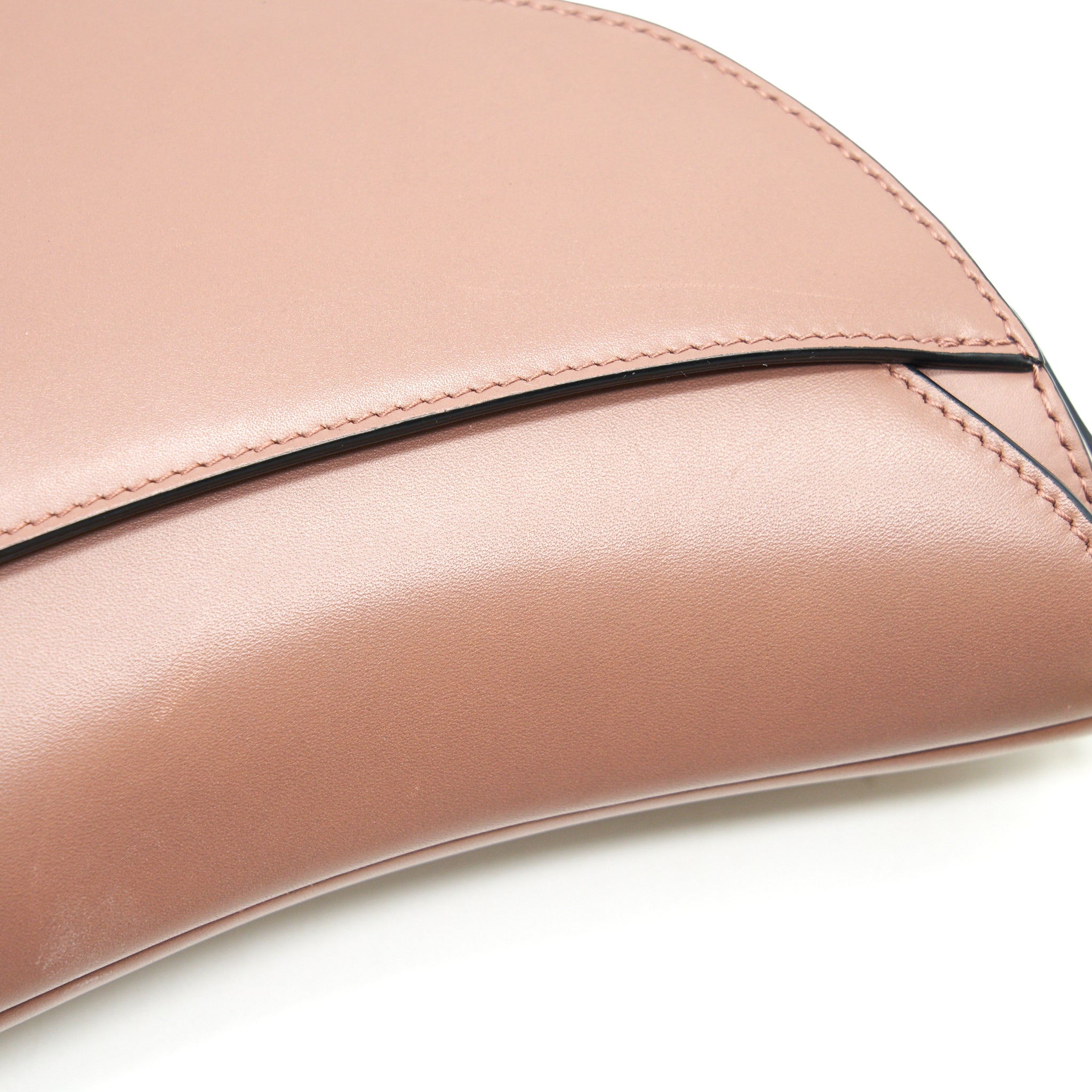 DIOR SMALL SADDLE BAG ROSE TAUPE GHW