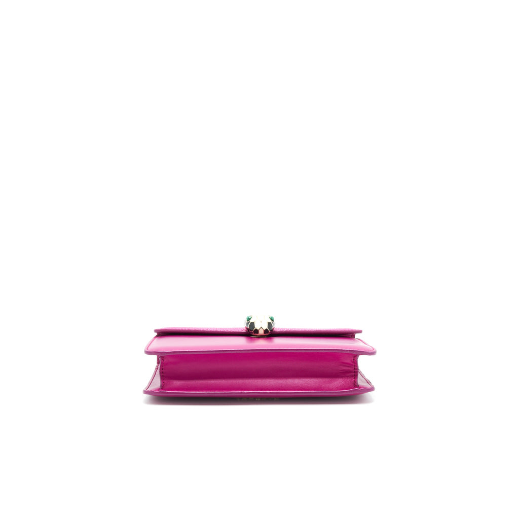 BVLGARI SERPENTI FOREVER CROSSBODY BAG CARMINE JASPER GALUCHAT SKIN AND SMOOTH CALF LEATHER