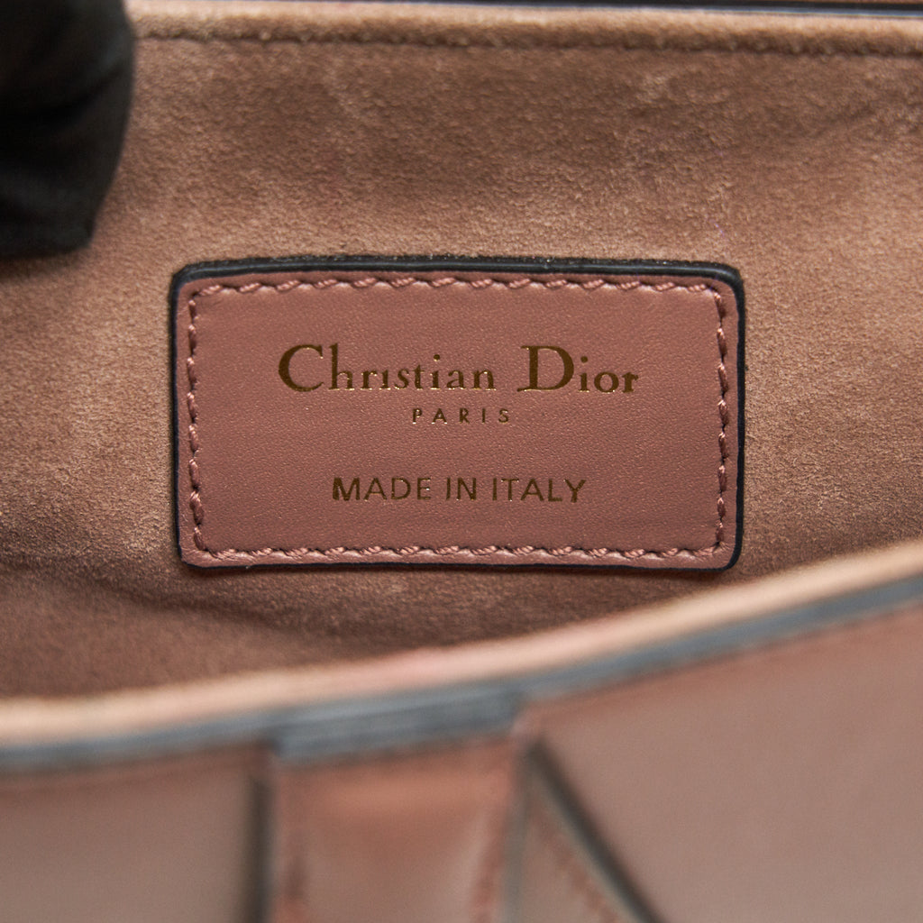 DIOR SMALL SADDLE BAG ROSE TAUPE GHW
