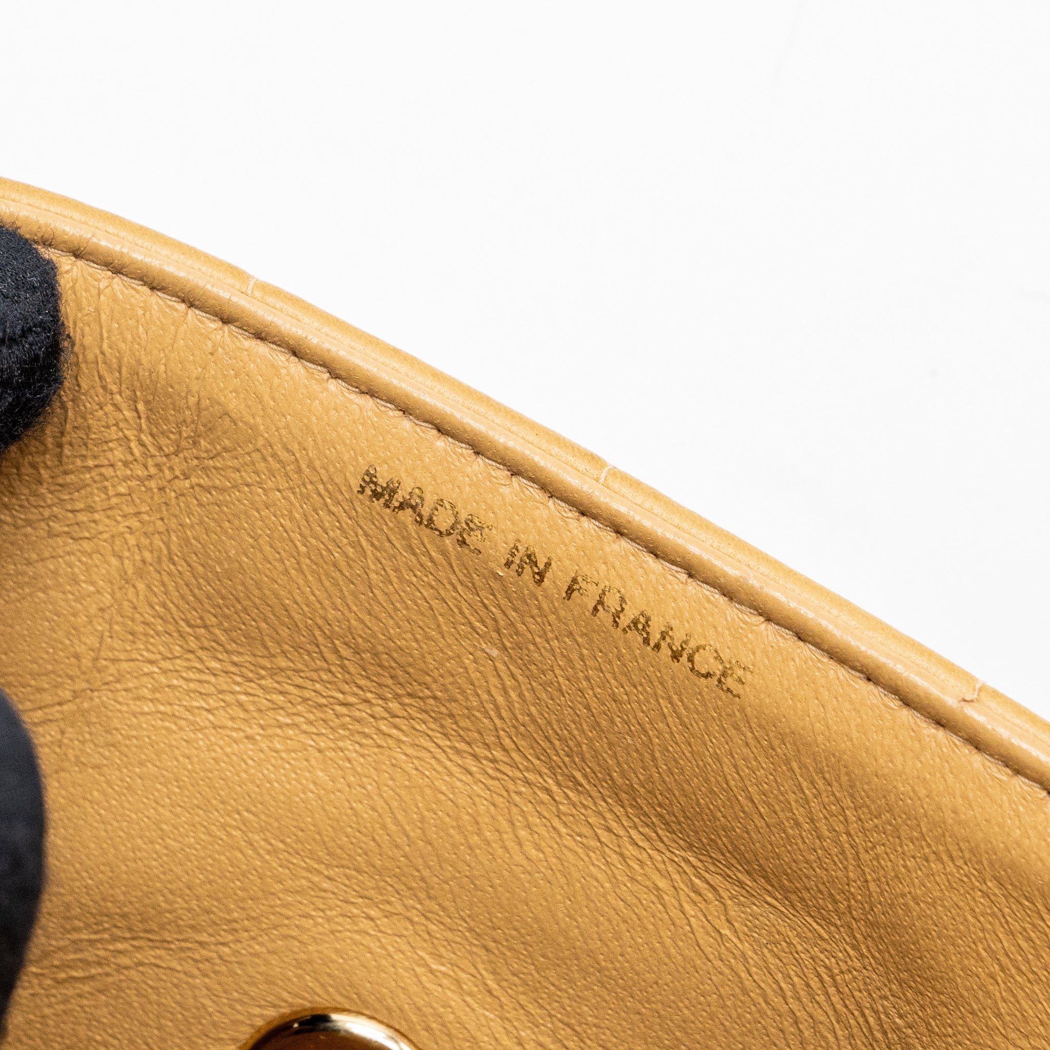 CHANEL VINTAGE FLAP BAG DARK BEIGE GHW