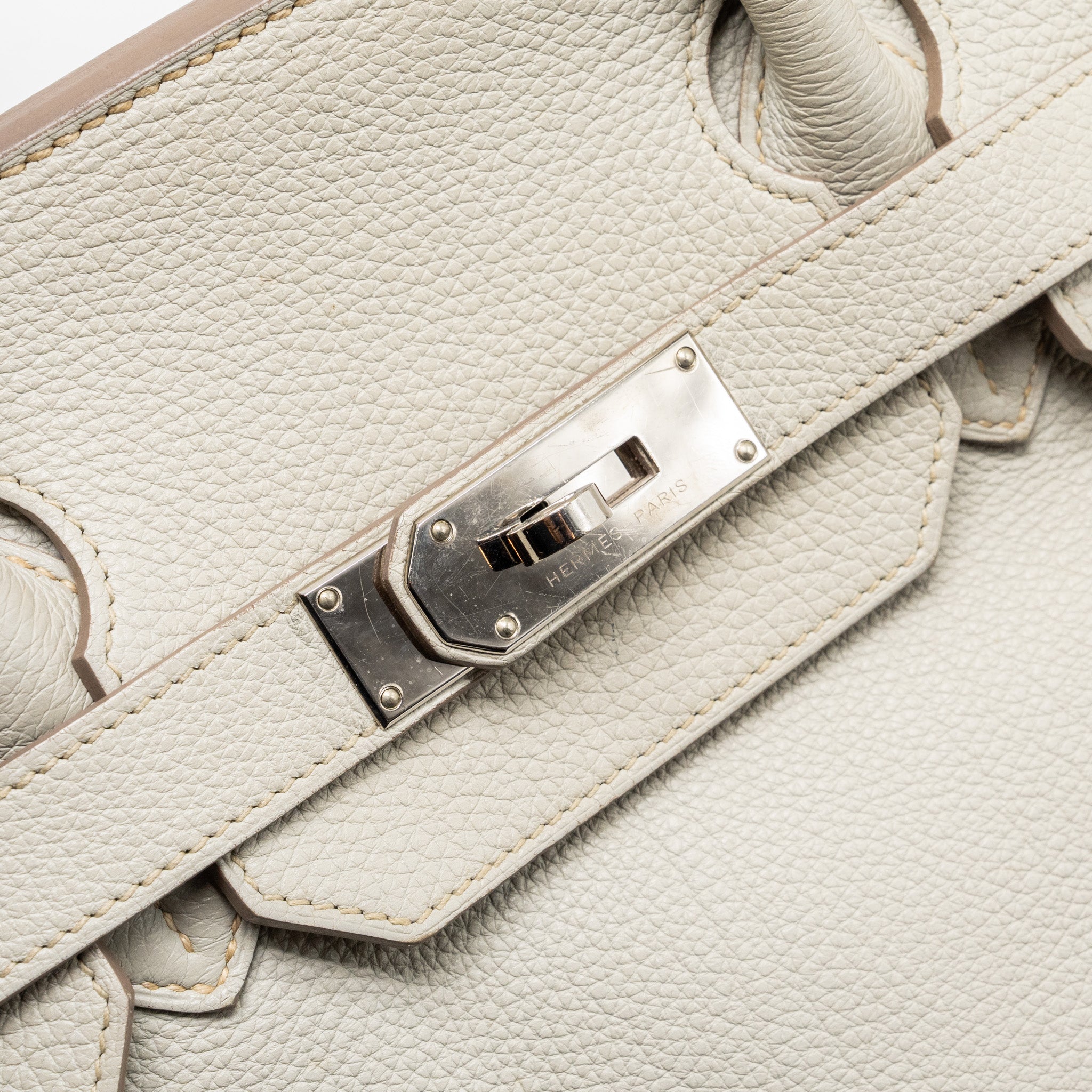 HERMES SHOULDER BIRKIN CLEMENCE GRIS PERLE SHW