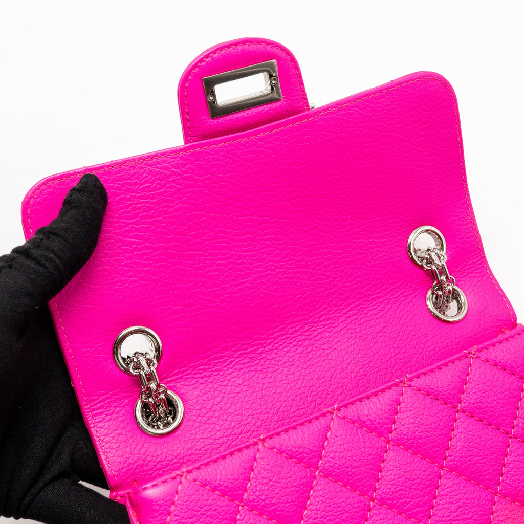 CHANEL MINI 2.55 REISSUE FLAP BAG GOATSKIN PINK SHW