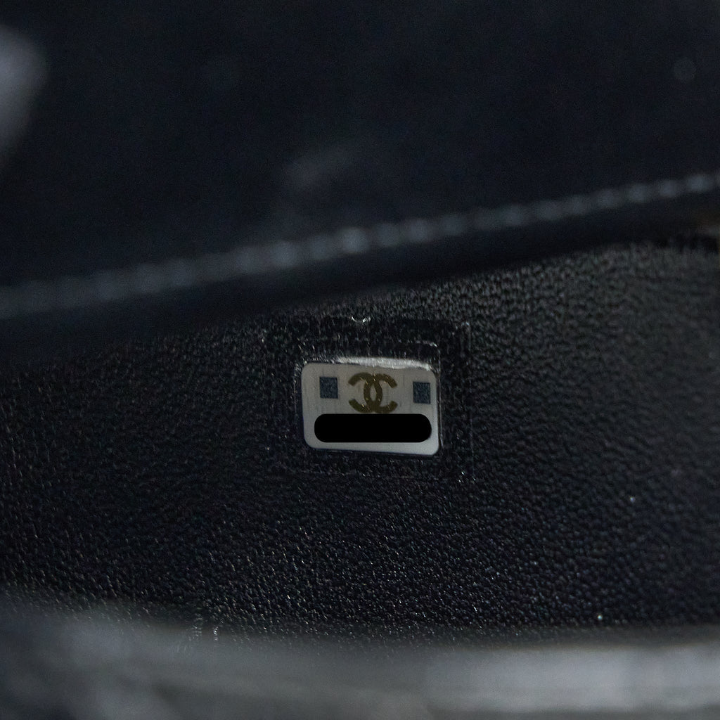 CHANEL 23C FLAP BUCKET BAG LAMBSKIN BLACK GHW (MICROCHIP)