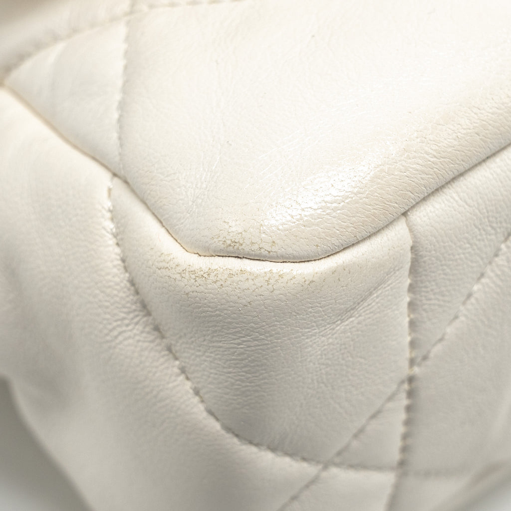 CHANEL SMALL 19 BAG LAMBSKIN WHITE MULTICOLOUR HARDWARE