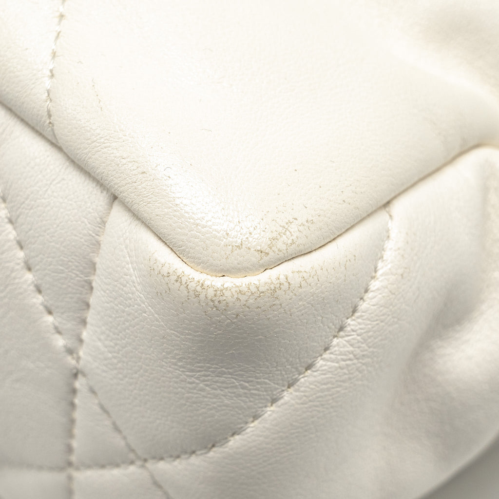 CHANEL SMALL 19 BAG LAMBSKIN WHITE MULTICOLOUR HARDWARE